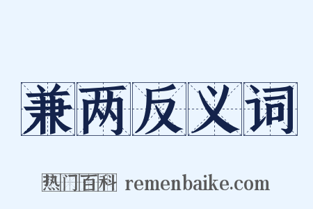 兼两反义词是什么意思的图片